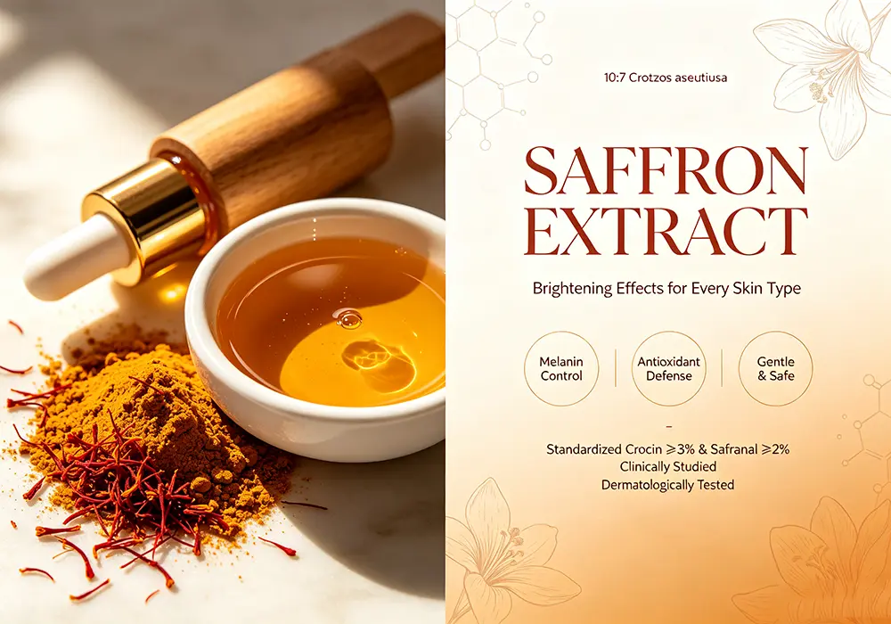 Saffron extract in skincare: Brightening effects and suitable skin types